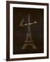 Love Paris - Black and Gold-Dominique Vari-Framed Art Print