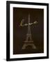 Love Paris - Black and Gold-Dominique Vari-Framed Art Print