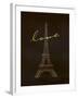 Love Paris - Black and Gold-Dominique Vari-Framed Art Print