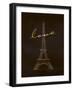 Love Paris - Black and Gold-Dominique Vari-Framed Art Print