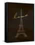 Love Paris - Black and Gold-Dominique Vari-Framed Stretched Canvas