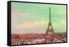 Love Paris Eiffel Tower-Cora Niele-Framed Stretched Canvas