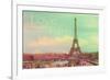 Love Paris Eiffel Tower-Cora Niele-Framed Giclee Print