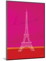 Love Paris - Pink and Red-Dominique Vari-Mounted Art Print