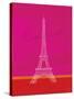 Love Paris - Pink and Red-Dominique Vari-Stretched Canvas