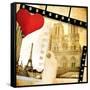 Love Paris - Vintage Photo-Album-Maugli-l-Framed Stretched Canvas