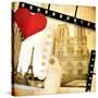 Love Paris - Vintage Photo-Album-Maugli-l-Stretched Canvas