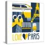 Love Paris-Claire Huntley-Stretched Canvas