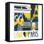 Love Paris-Claire Huntley-Framed Stretched Canvas