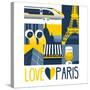 Love Paris-Claire Huntley-Stretched Canvas