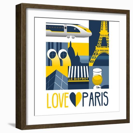 Love Paris-Claire Huntley-Framed Giclee Print
