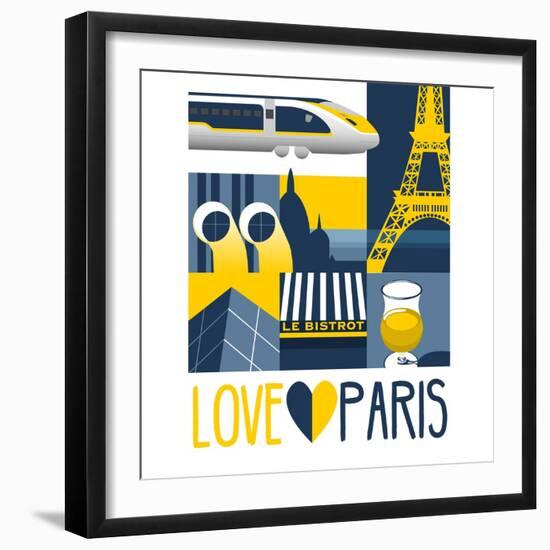 Love Paris-Claire Huntley-Framed Giclee Print