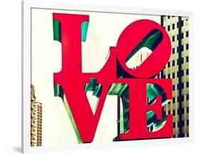 Love Park, Jfk Plaza, Museum of Art, Philadelphia, Pennsylvania, US, White Frame-Philippe Hugonnard-Framed Art Print