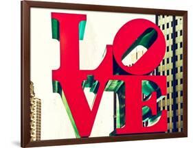 Love Park, Jfk Plaza, Museum of Art, Philadelphia, Pennsylvania, US, White Frame-Philippe Hugonnard-Framed Art Print