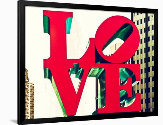 Love Park, Jfk Plaza, Museum of Art, Philadelphia, Pennsylvania, US, White Frame-Philippe Hugonnard-Framed Art Print