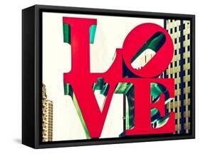 Love Park, Jfk Plaza, Museum of Art, Philadelphia, Pennsylvania, US, White Frame-Philippe Hugonnard-Framed Stretched Canvas