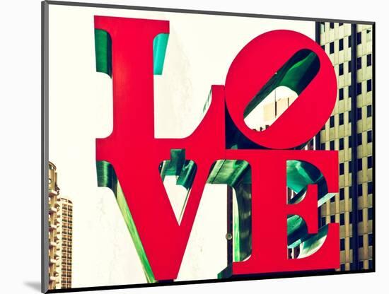 Love Park, Jfk Plaza, Museum of Art, Philadelphia, Pennsylvania, US, White Frame-Philippe Hugonnard-Mounted Art Print