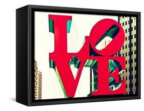 Love Park, Jfk Plaza, Museum of Art, Philadelphia, Pennsylvania, US, White Frame-Philippe Hugonnard-Framed Stretched Canvas