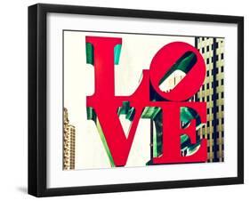 Love Park, Jfk Plaza, Museum of Art, Philadelphia, Pennsylvania, US, White Frame-Philippe Hugonnard-Framed Art Print