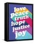 Love, Peace, Truth-null-Framed Stretched Canvas