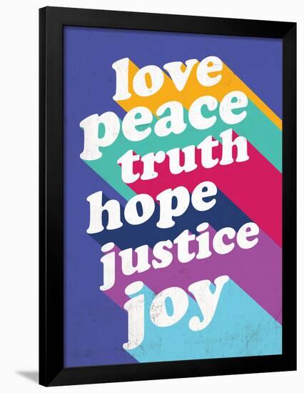 Love, Peace, Truth-null-Framed Poster