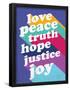 Love, Peace, Truth-null-Framed Poster