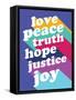 Love, Peace, Truth-null-Framed Stretched Canvas