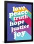 Love, Peace, Truth-null-Framed Poster