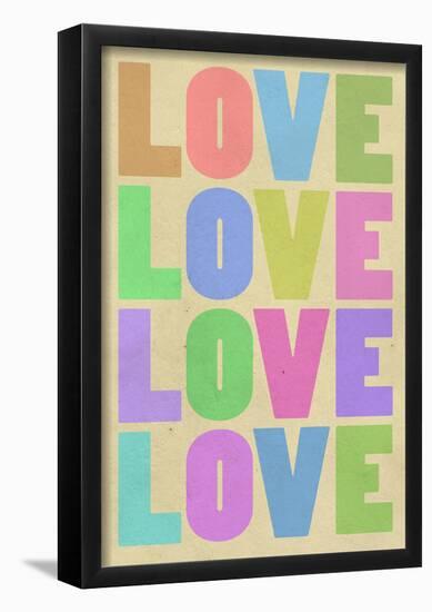 Love Pop-Art Pastel Art Print Poster-null-Framed Poster