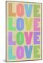 Love Pop-Art Pastel Art Print Poster-null-Mounted Poster