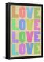 Love Pop-Art Pastel Art Print Poster-null-Framed Poster