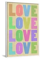 Love Pop-Art Pastel Art Print Poster-null-Framed Poster