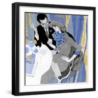 Love Potion - blue treatment-The Saturday Evening Post-Framed Giclee Print