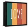 Love Rainbow Retro-Ann Kelle-Framed Stretched Canvas