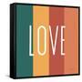 Love Rainbow Retro-Ann Kelle-Framed Stretched Canvas