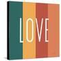 Love Rainbow Retro-Ann Kelle-Stretched Canvas