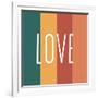 Love Rainbow Retro-Ann Kelle-Framed Art Print