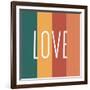 Love Rainbow Retro-Ann Kelle-Framed Art Print