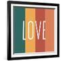 Love Rainbow Retro-Ann Kelle-Framed Art Print