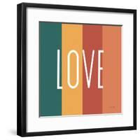 Love Rainbow Retro-Ann Kelle-Framed Art Print