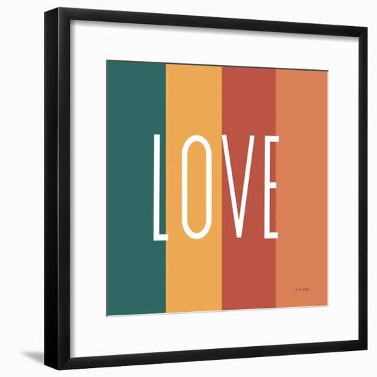 Love Rainbow Retro-Ann Kelle-Framed Art Print