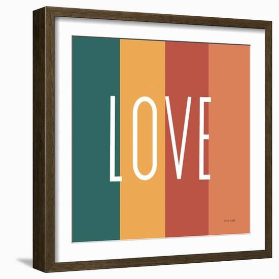 Love Rainbow Retro-Ann Kelle-Framed Art Print