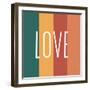 Love Rainbow Retro-Ann Kelle-Framed Art Print