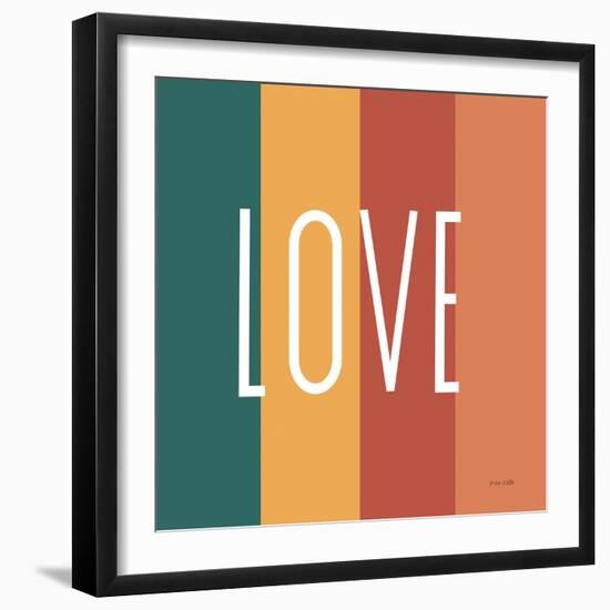 Love Rainbow Retro-Ann Kelle-Framed Art Print