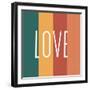 Love Rainbow Retro-Ann Kelle-Framed Art Print