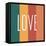 Love Rainbow Retro-Ann Kelle-Framed Stretched Canvas