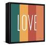 Love Rainbow Retro-Ann Kelle-Framed Stretched Canvas