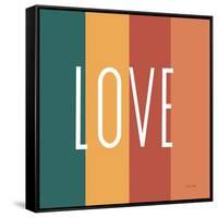 Love Rainbow Retro-Ann Kelle-Framed Stretched Canvas