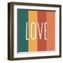 Love Rainbow Retro-Ann Kelle-Framed Art Print