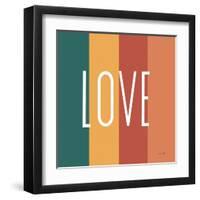 Love Rainbow Retro-Ann Kelle-Framed Art Print